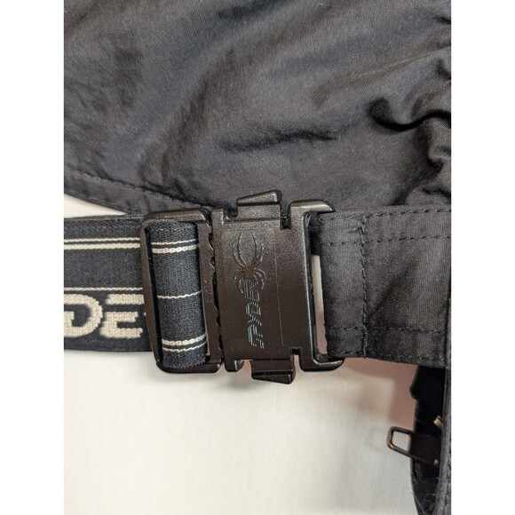 Spyder Ski Snow Bib Pants Mens XL Black Overalls Suspenders Zip Pockets Gaiters - Picture 8 of 16